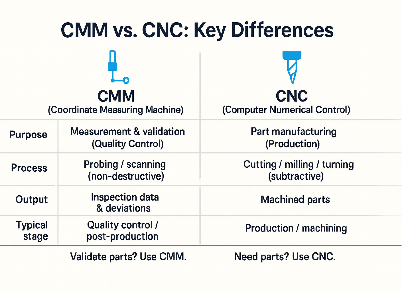 CMM vs. CNC: Key Differences